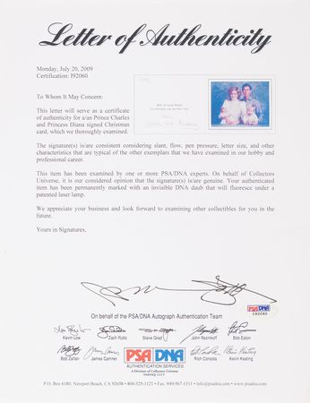 Lot #204 Princess Diana Autograph Letter Signed to the Mother of the First Tornado Pilot Killed in the Gulf War, and Diana and Charles Signed Christmas Card - Image 2