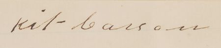 Lot #316 Kit Carson Signature - Image 1
