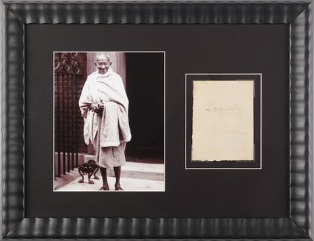 Lot #240 Mohandas Gandhi Signature