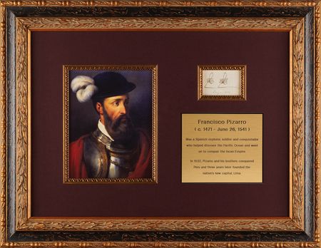 Lot #144 Francisco Pizarro Autograph Fragment with
