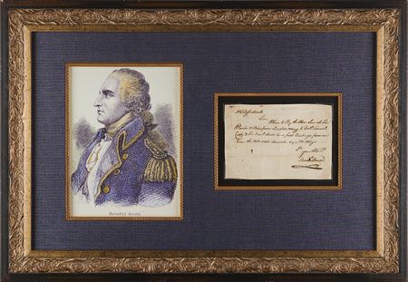 Lot #461 Benedict Arnold Autograph Letter Signed