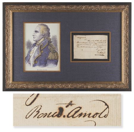 Lot #461 Benedict Arnold Autograph Letter Signed