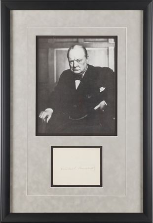 Lot #139 Winston Churchill Signature