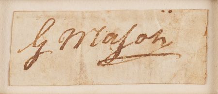 Lot #121 George Mason Signature - The Father of the Bill of Rights - Image 2