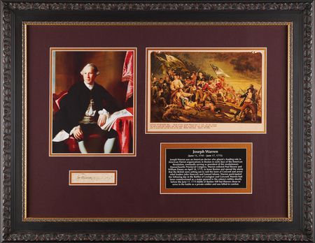 Lot #124 Joseph Warren Signature as President of