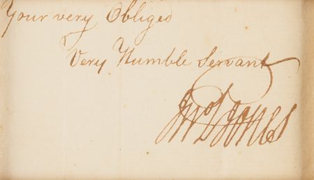 Lot #463 John Paul Jones Signature - Image 1