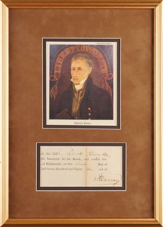 Lot #119 Patrick Henry Signature