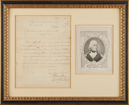 Lot #118 Alexander Hamilton Letter Signed as