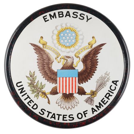 Lot #123 United States Embassy Oversized Porcelain