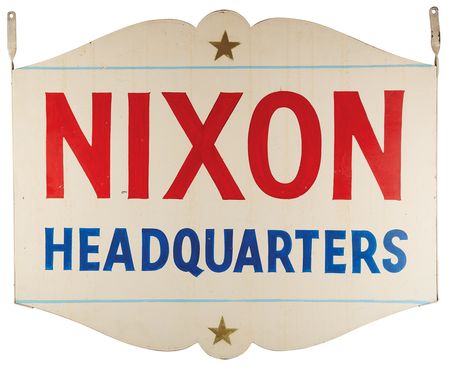 Lot #82 Richard Nixon 1968 Campaign Headquarters Sign from Bucks County, PA - Image 2