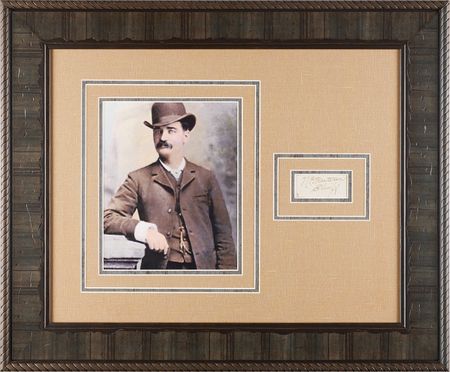 Lot #318 Bat Masterson Signature - Rare Autograph