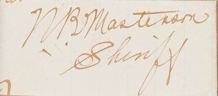 Lot #318 Bat Masterson Signature - Rare Autograph of the Dodge City Icon - Image 1
