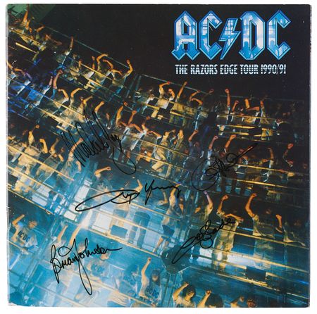 Lot #567 AC/DC Signed Program - The Razors Edge