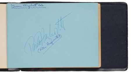 Lot #510 Walt Disney Signed Autograph Album, with Rita Hayworth, Vivien Leigh, Oliver Hardy, and Others - Image 4