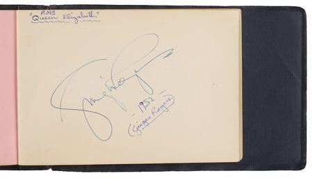Lot #510 Walt Disney Signed Autograph Album, with Rita Hayworth, Vivien Leigh, Oliver Hardy, and Others - Image 6