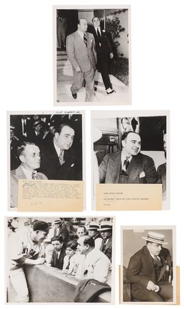 Lot #342 Al Capone (5) Press Photographs Spanning