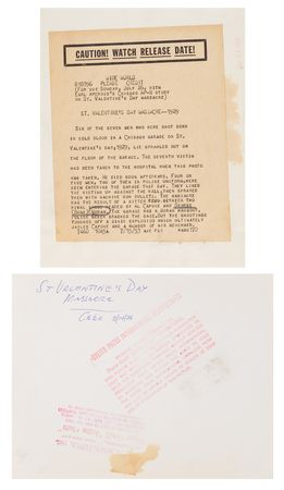 Lot #393 Saint Valentine's Day Massacre (2) Crime Scene Press Photographs - Image 2
