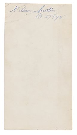 Lot #428 Willie Sutton Original New York City Police Department Standing Mug Shot Photograph - From His November 25, 1930 Arrest - Image 2