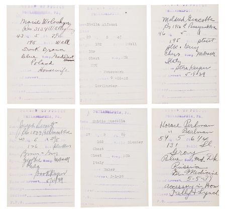 Lot #385 Philadelphia Poison Ring Collection of (22) Original Philadelphia Police Mug Shots - Image 4