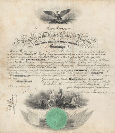 Lot #24 James Buchanan Document Signed as