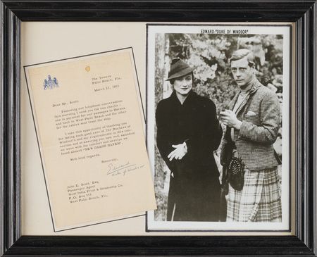 Lot #175 King Edward VIII Typed Letter Signed
