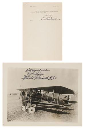 Lot #475 Eddie Rickenbacker (2) Signed Items: