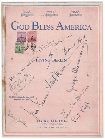 Lot #562 Irving Berlin Signed Sheet Music Booklet