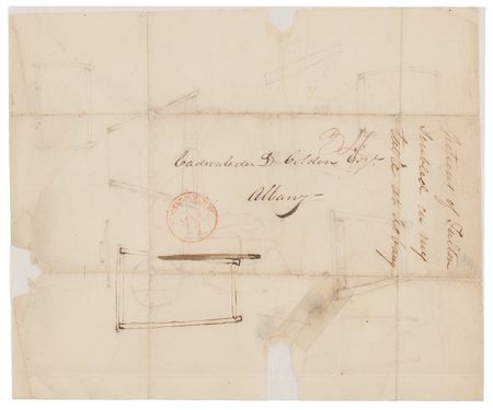 Lot #284 Robert Fulton Original Engineering Drawings of Steam Engine Components - From the Collection of Cadwallader D. Colden - Image 5