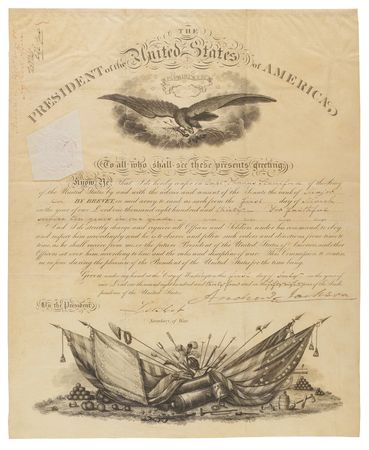 Lot #10 Andrew Jackson Document Signed as