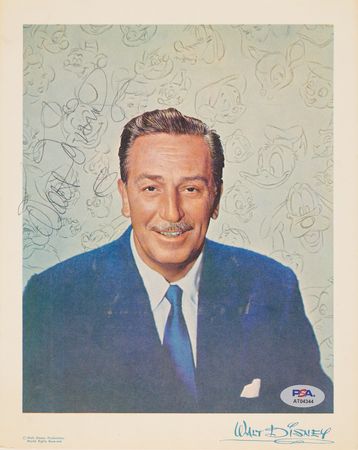 Lot #509. Walt Disney Signed Disneyland Portrait Print