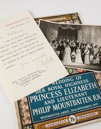 Lot #209 Queen Elizabeth II Typed Letter Signed, Written Three Weeks After Her Marriage to Prince Philip - Image 1
