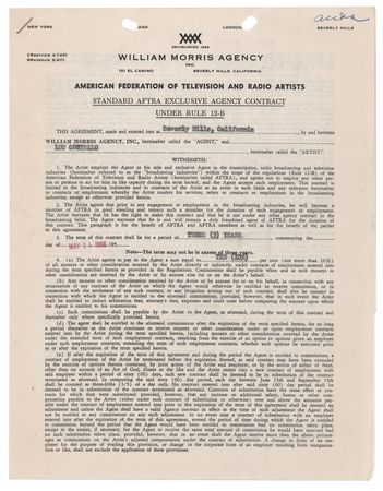 Lot #693 Lou Costello Document Signed - Image 2