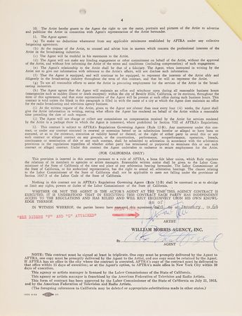 Lot #727 Steve McQueen Document Signed - Image 1