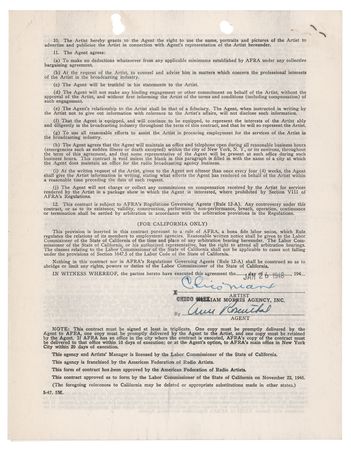 Lot #723 Chico Marx Document Signed - Image 1