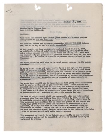 Lot #724 Groucho and Gummo Marx Document Signed - Image 2