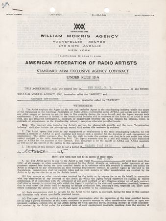 Lot #476 Pappy Boyington Signed Agency Contract, Days After Receiving the Medal of Honor - Image 2