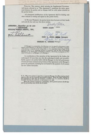 Lot #681 Woody Allen Signed Revue Production