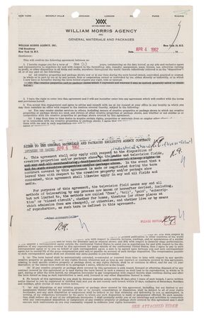 Lot #512 Rube Goldberg Signed Agency Contract - Image 2