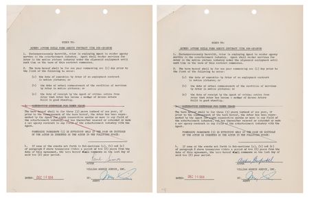Lot #647 Simon and Garfunkel (2) Early Signed Agency Contracts, Executed Shortly After the Release of Wednesday Morning, 3 A.M. - Image 2
