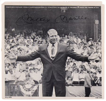 Lot #770 Mickey Mantle Signed Record Picture