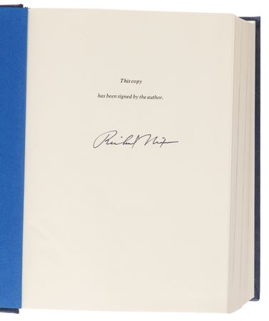 Lot #83 Richard Nixon (2) Signed Books - Memoirs and The Real War - Image 3