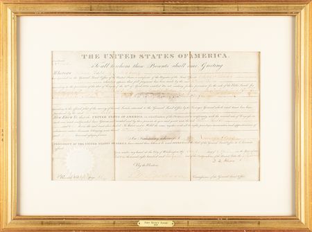 Lot #9 John Quincy Adams Document Signed as