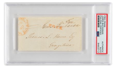 Lot #25 James Buchanan Signed Free Frank