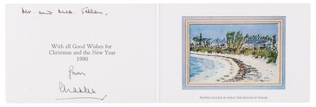 Lot #167 King Charles III Signed Christmas Card