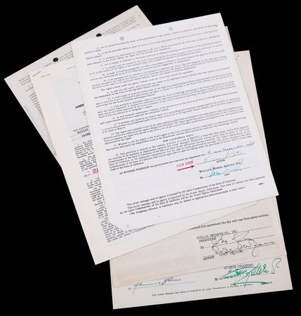 Lot #764 Athletes (5) Documents Signed, with