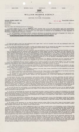 Lot #741 Sylvester Stallone Agency Contract Signed in 1979, Months After the Release of Rocky II - Image 2