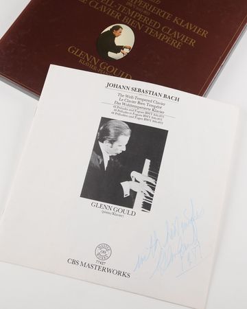 Lot #559 Glenn Gould Signed Album - Bach: The