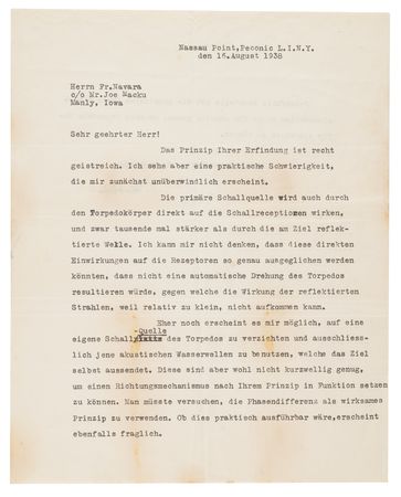 Lot #281 Albert Einstein Typed Letter Signed,