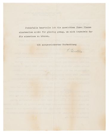 Lot #281 Albert Einstein Typed Letter Signed, Assessing a Sonar-Guided Torpedo on the Eve of World War II - Image 2