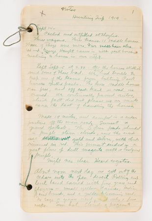 Lot #529 Zane Grey Handwritten Manuscript - Notes from a 1919 Hunting Trip (100+ Pages) - Recording Grizzly Encounters and the Real-Life Adventures Behind His Western Fiction - Image 2